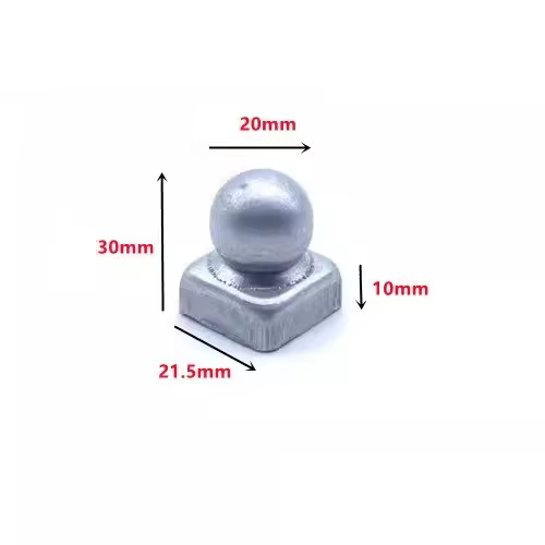 Capuchons de poteau en acier galvanisé, 8 pièces, pour poteaux de garde-corps carrés et ronds