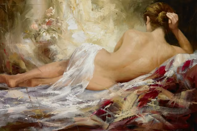 Peinture à l'huile de femme nue abstraite sur toile, affiches et impressions, art mural, portrait, g