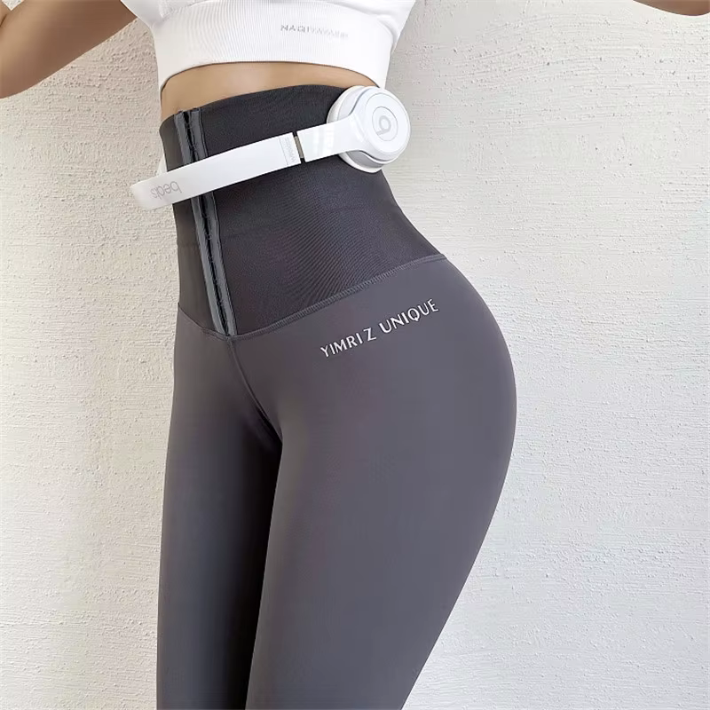 YIMRIZ-Legging de fitness taille haute, collants commandés, FjRunning, pantalon de yoga, entraînemen