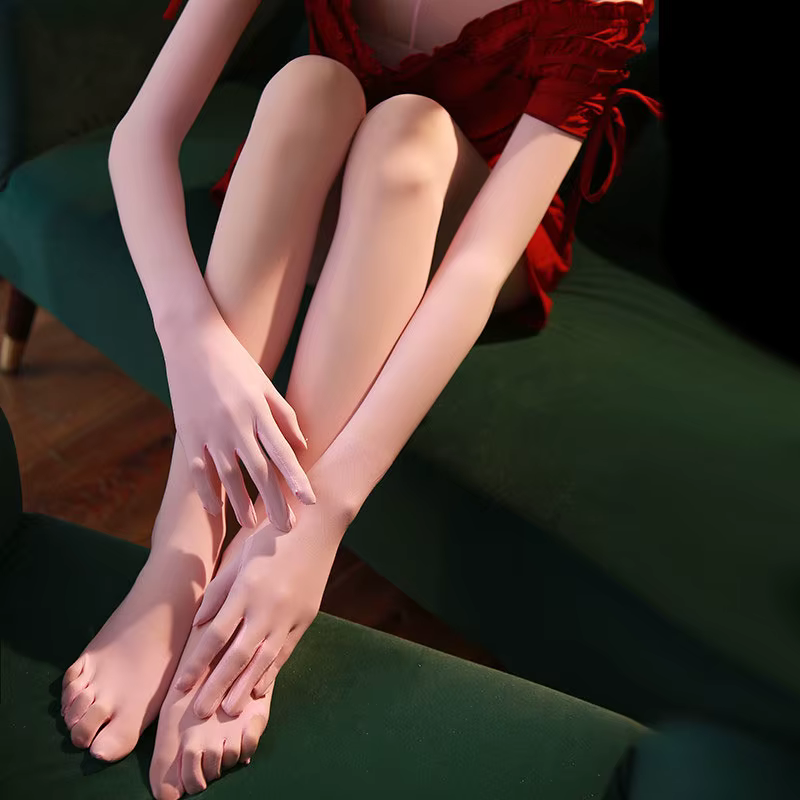 Combinaison collants Sexy 3D, brillant à l'huile, entièrement enveloppé, brillant, cinq doigts, orte