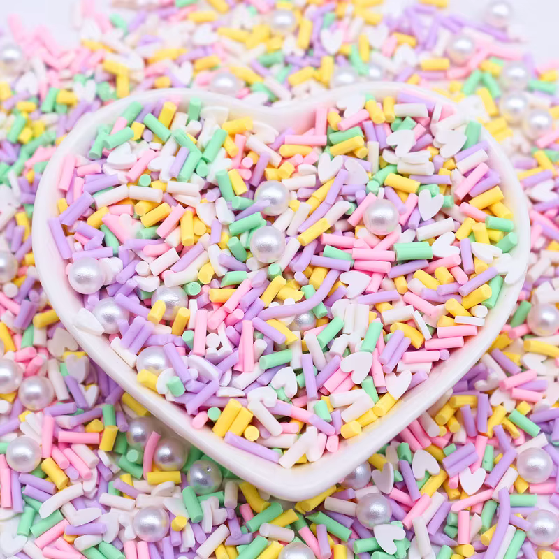 Tranches d'argile polymère bonbon, 1mm d'épaisseur, longue argile chaude cylindrique pour fourniture