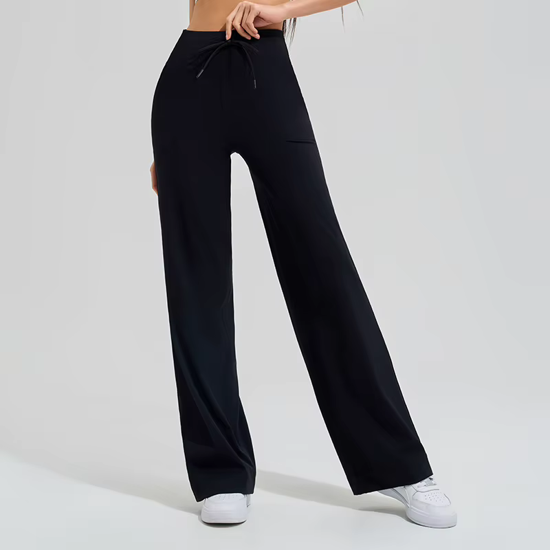 Pantalon de Yoga taille haute pour femmes, ample, course à pied, Double face brossé avec poches, cra