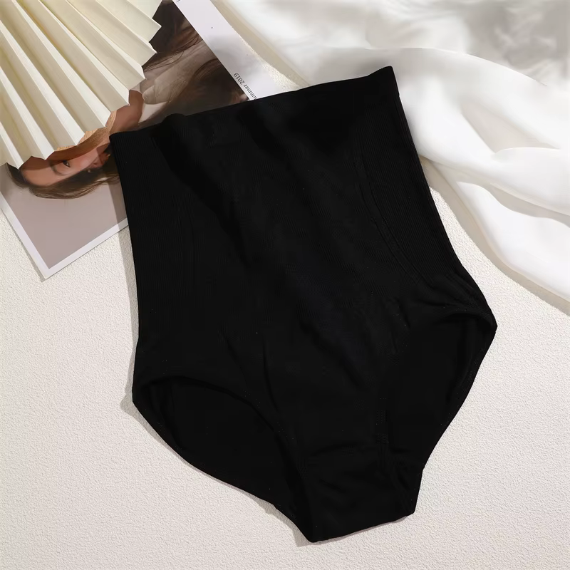 Culotte façonnante taille haute sans couture pour femmes, vêtements amincissants, couleur unie, reha
