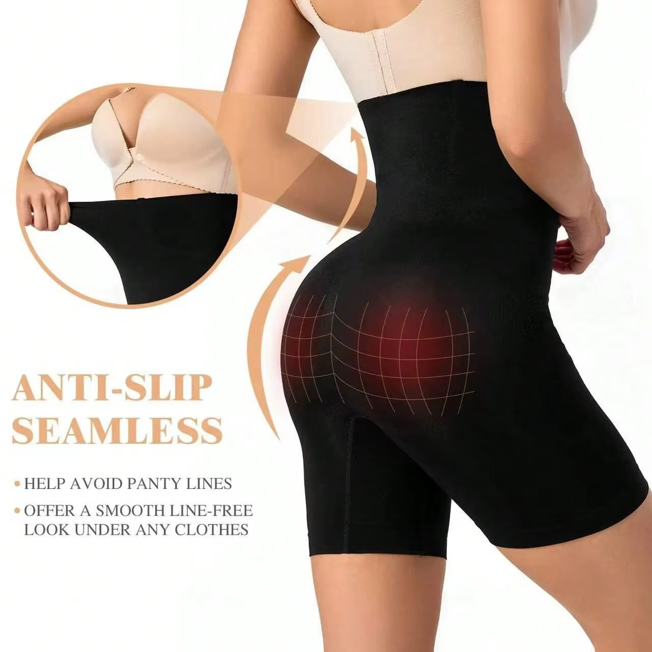 Pantalon d'entraînement façonnant taille haute sans couture, adapté aux femmes, contrôle des hanches