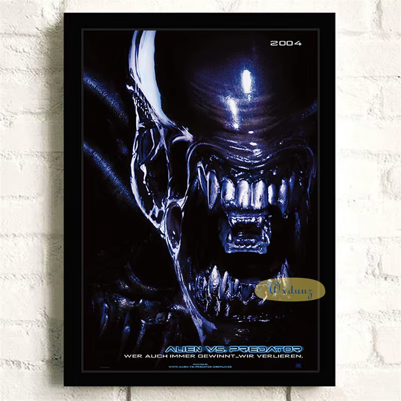 Affiche de film ancien de thriller de science-fiction rétro classique Avp : Alien Vs. Image de préda