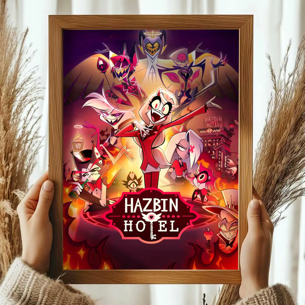 Affiche murale classique Anime H_Hazbin H_Hotel, autocollants artistiques décoratifs, impression Pho