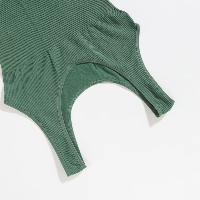 Body débardeur sans couture côtelé sans armatures pour femme, extensible, gainant, confortable pour