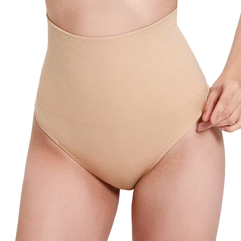 String taille haute pour femmes, contrôle du ventre, sans couture, modelant le corps, culotte plus f