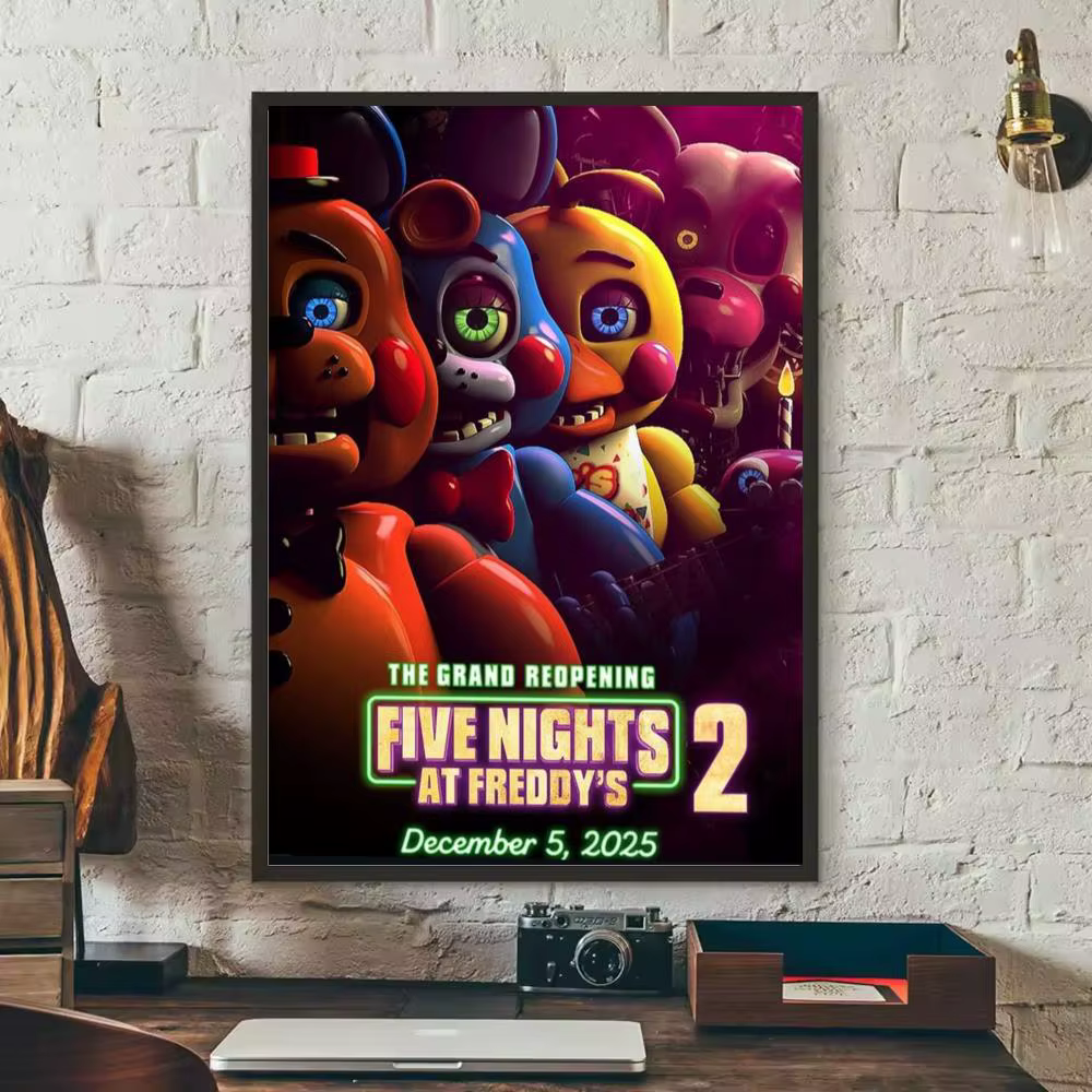 Affiche classique Fnaf Five-nights-At-Freddys, autocollant parfait, art auto-adhésif conçu pour les