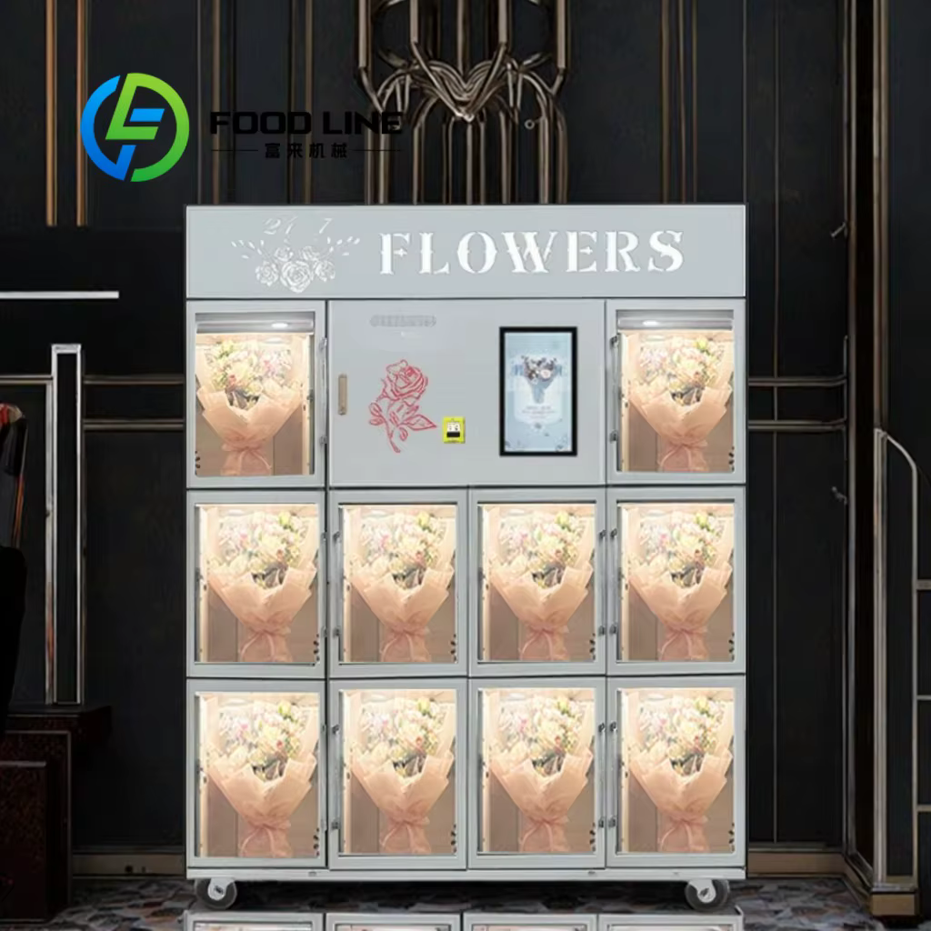 Distributeur automatique de fleurs en espèces, pièces de monnaie, cartes, paiement du code de numéri