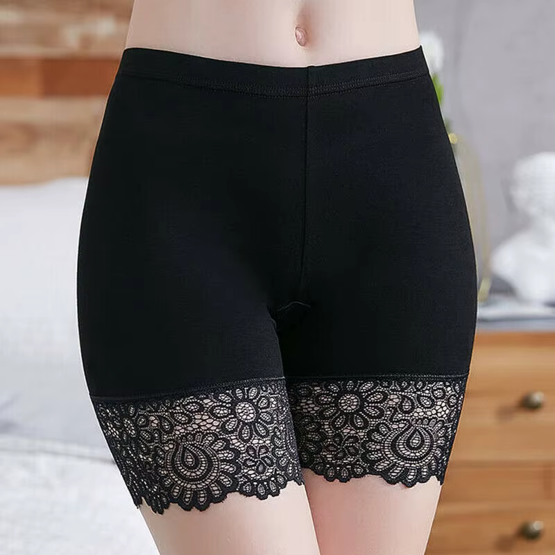 Short de sécurité respirant en dentelle pour femme, pantalon fin, modal, anti-exposition, taille hau