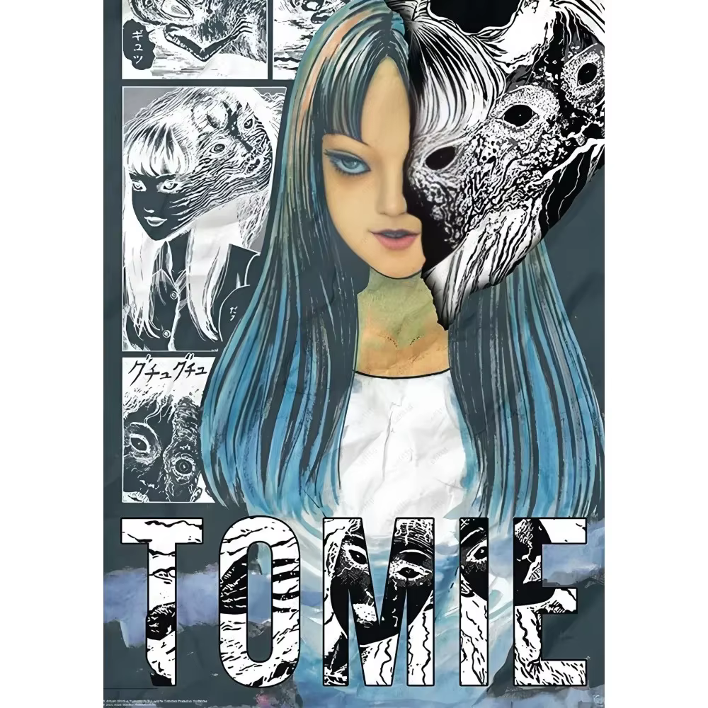 Junji Ito Tomie affiche rétro Cool Girl collant mur Art impression décor étanche pour la maison cham