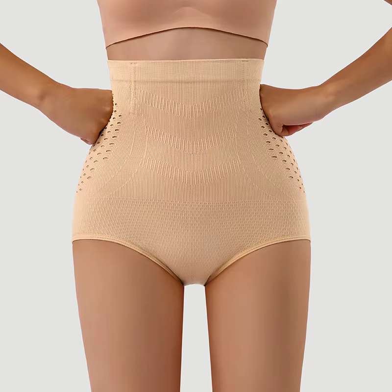 Culotte gainante taille haute fine pour femme, respirante, effet ventre plat et rehaussement des fes