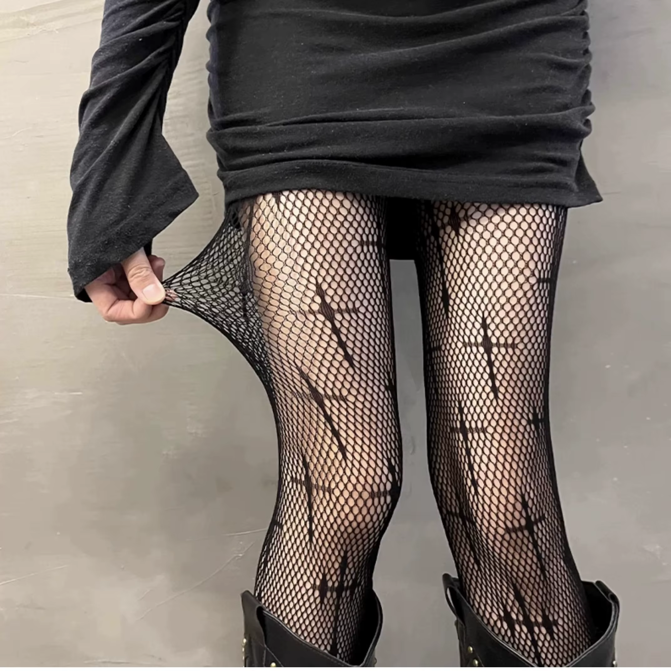 Bas résille en maille de dentelle évidée pour femmes, collants sexy, collants, lingerie, bonneterie,