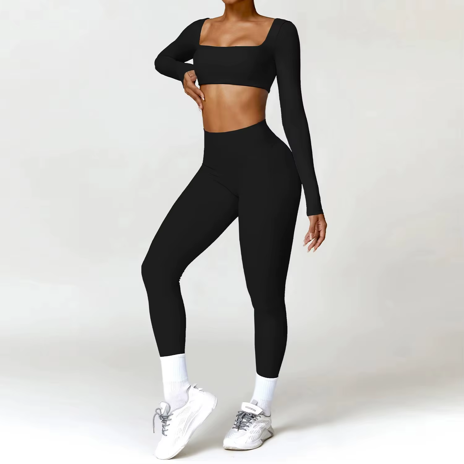 Costume de Yoga 2 pièces pour femmes, ensemble de sport à séchage rapide, survêtement pour course à 