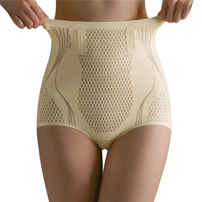 Taille haute glace soie façonnage culottes femmes sans couture Shorts corps Shaper slips pour femme