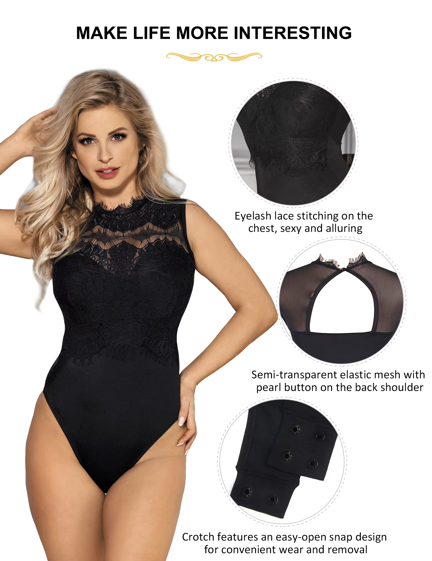 Body en dentelle grande taille pour femmes, haut Sexy, combinaisons, Lingerie, sous-vêtements, entre
