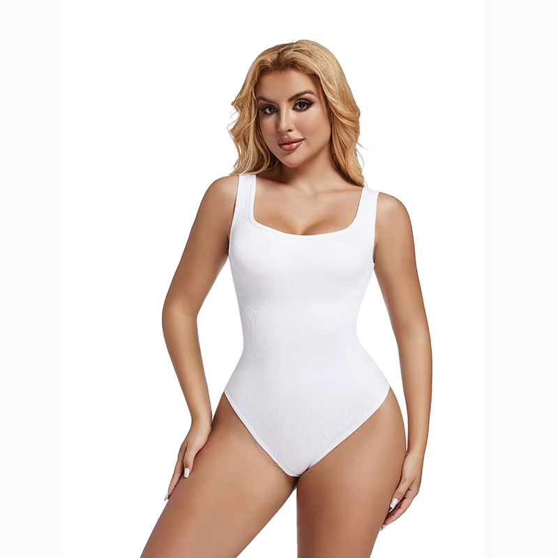 Body d'été Sexy pour femmes, sans bretelles, dos nu, couleur unie, col en U, gilet Slim sans manches