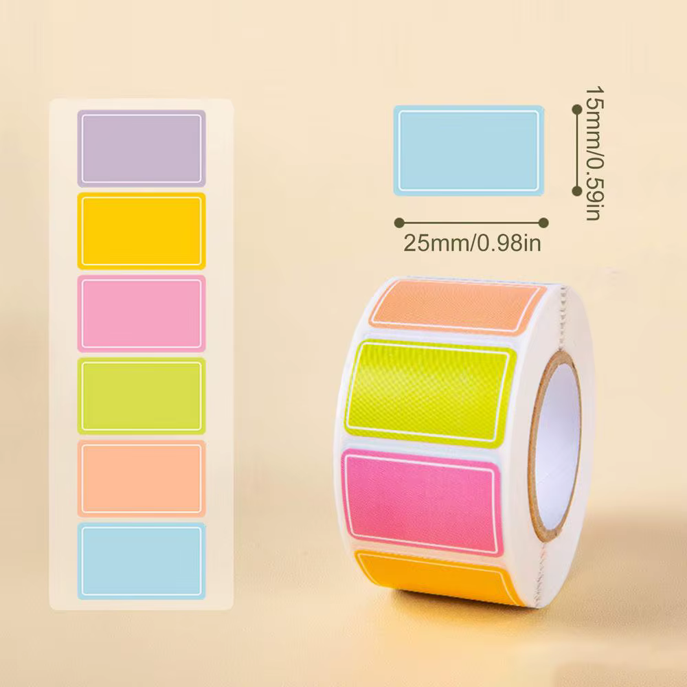Étiquettes autocollantes colorées, 500 pièces/ensemble, notes autocollantes avec nom écrit à la main
