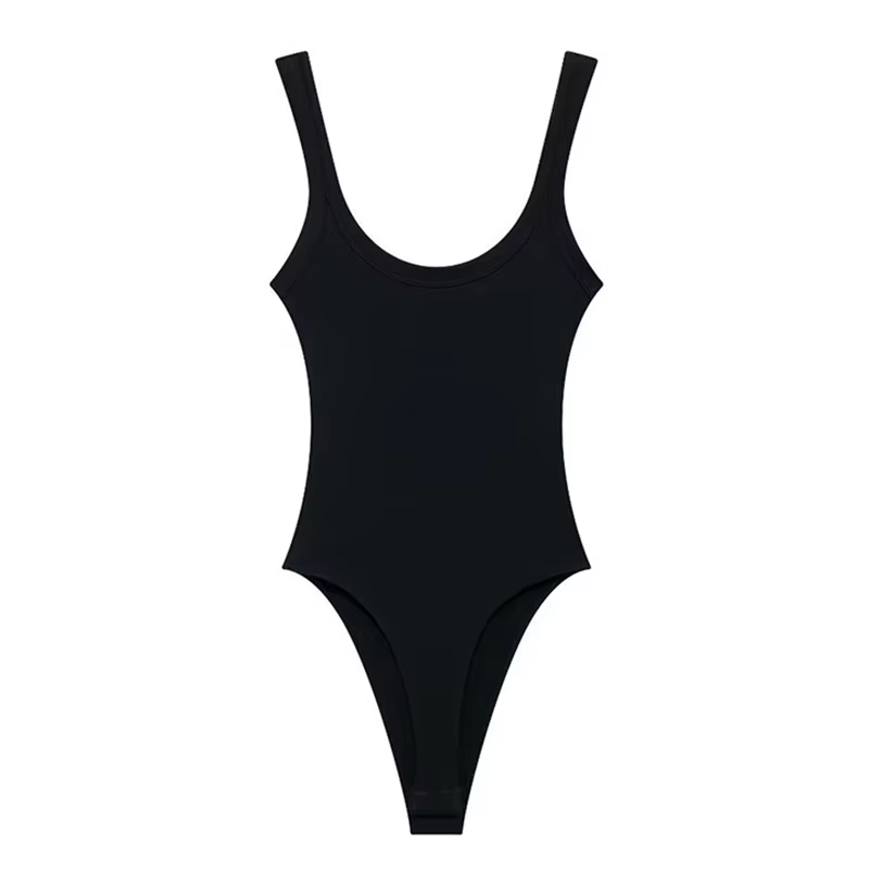 Body côtelé slim pour femmes, bretelles à col rond, boutons-pression, combishort féminin, mode Sexy