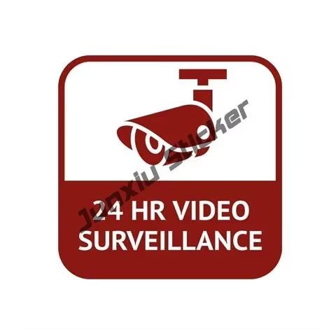 Autocollant de vidéosurveillance en vinyle, étiquette de sécurité en iode PVC, caméra, alarme, crème
