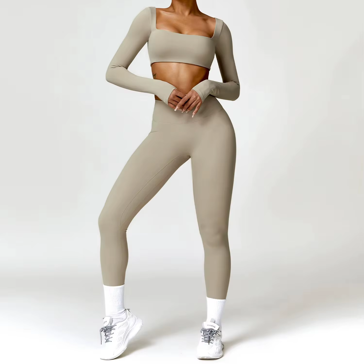 Costume de Yoga 2 pièces pour femmes, ensemble de sport à séchage rapide, survêtement pour course à 