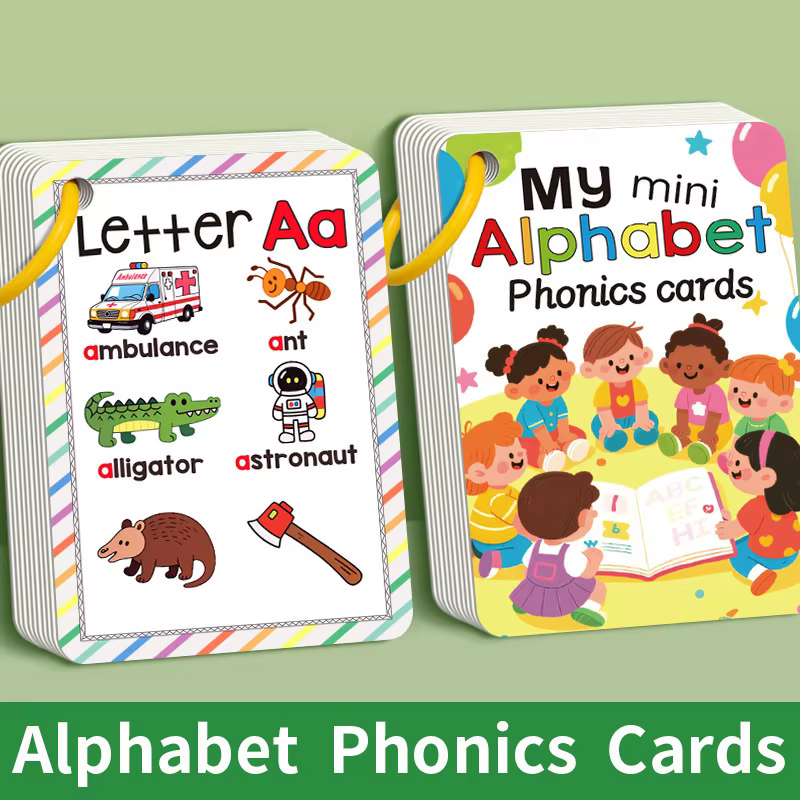 26 lettres cartes de l'alphabet anglais 156 mots avec images cartes flash pour enfants cartes de con