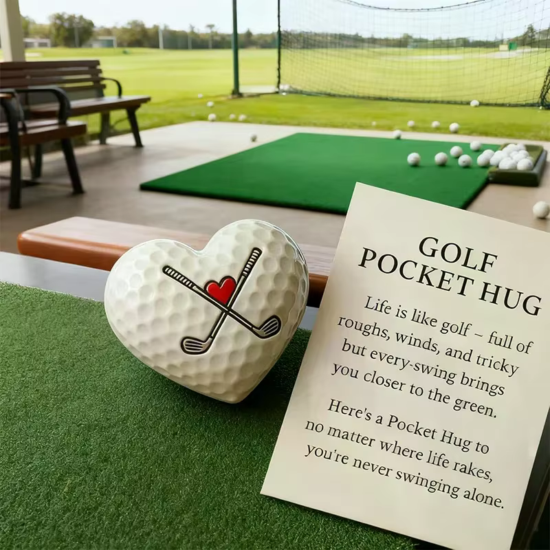Abrasse de poche de golf, cadeau de golf inspirant avec carte de message encourageante, petit cadeau