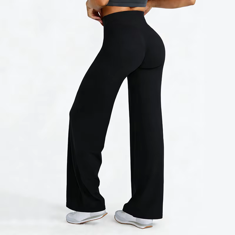 Leggings de sport et yoga taille haute évasés pour femme, sensation seconde peau, effet push-up, pan