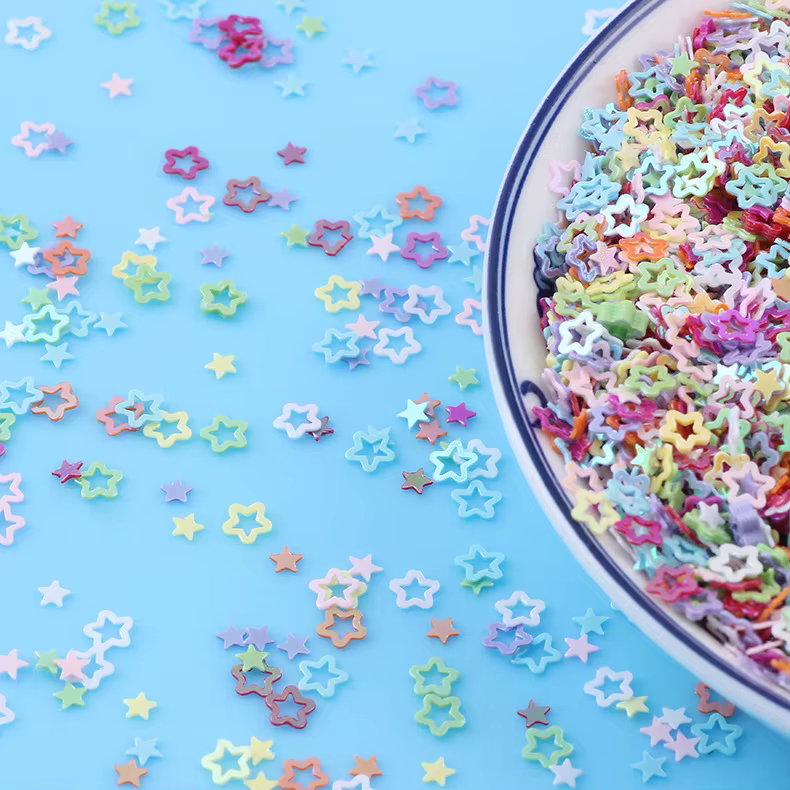 Paillettes scintillantes étoiles et fleurs, 4mm, 20g, pour additifs de Slime, accessoires de remplis
