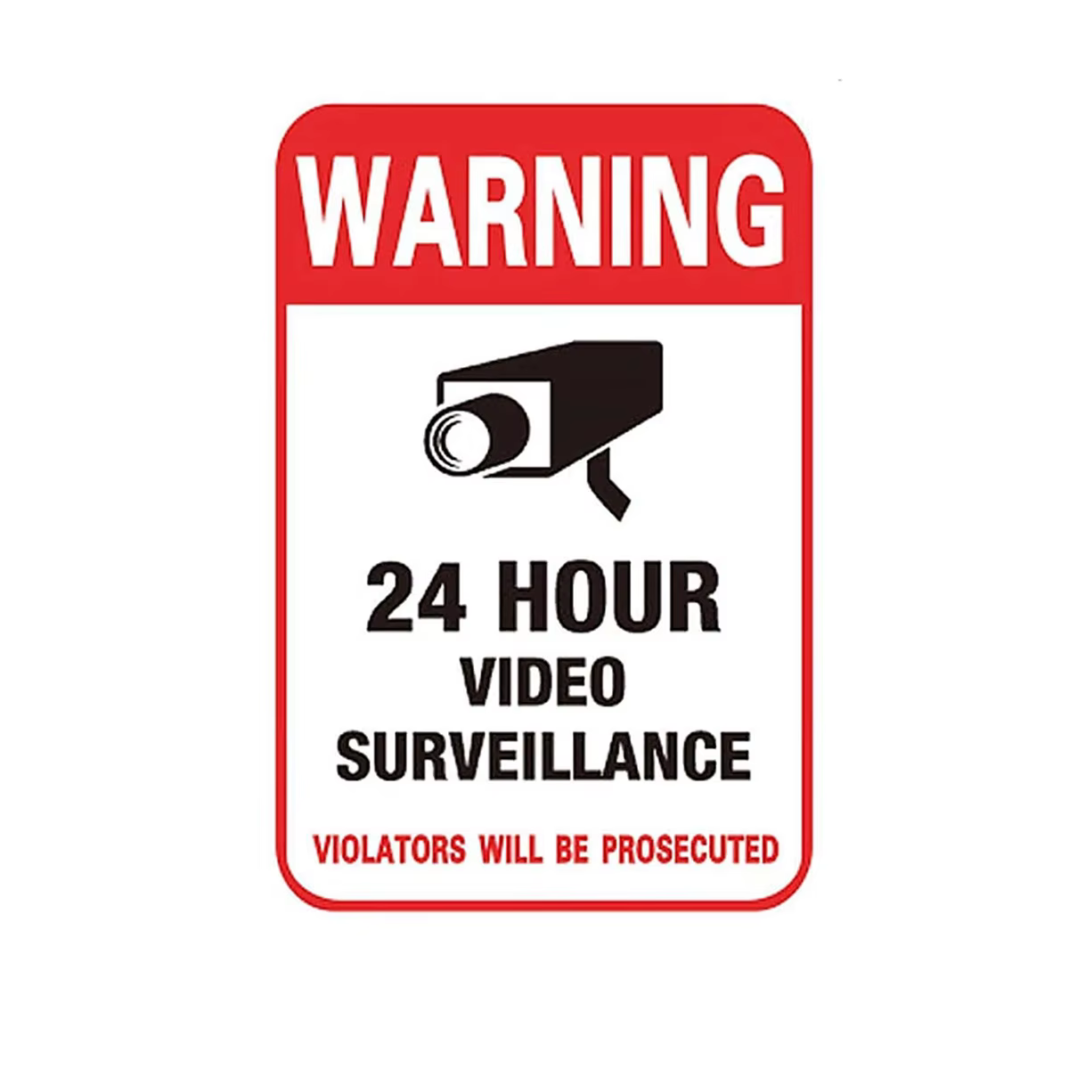 Autocollants de surveillance vidéo 24h/24, autocollants adhésifs pour système d'alarme de sécurité à