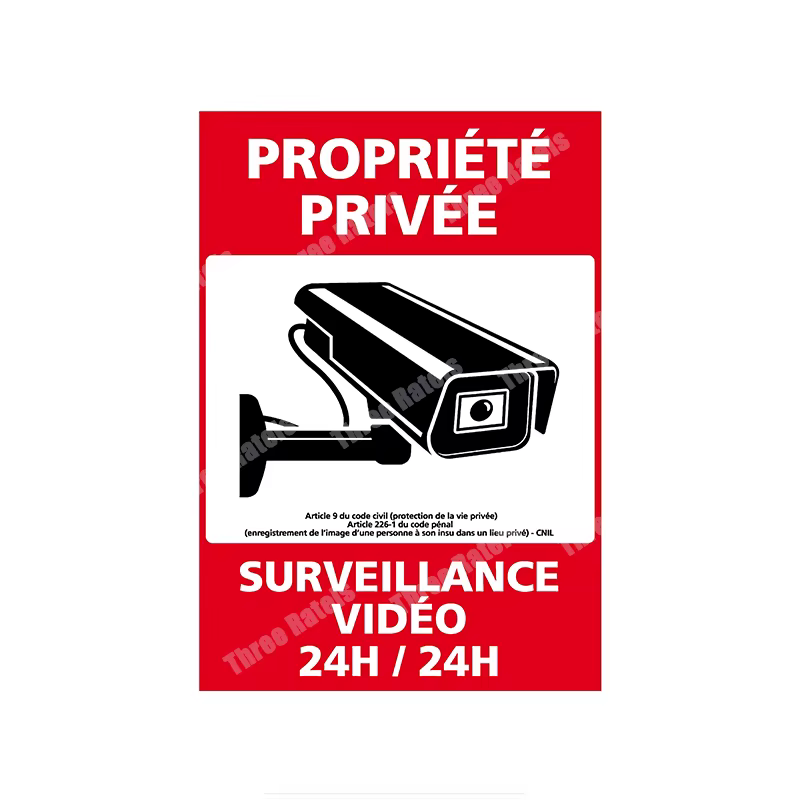 Autocollant auto-adhésif pour vidéosurveillance, autocollant de voiture, décorations automobiles imp