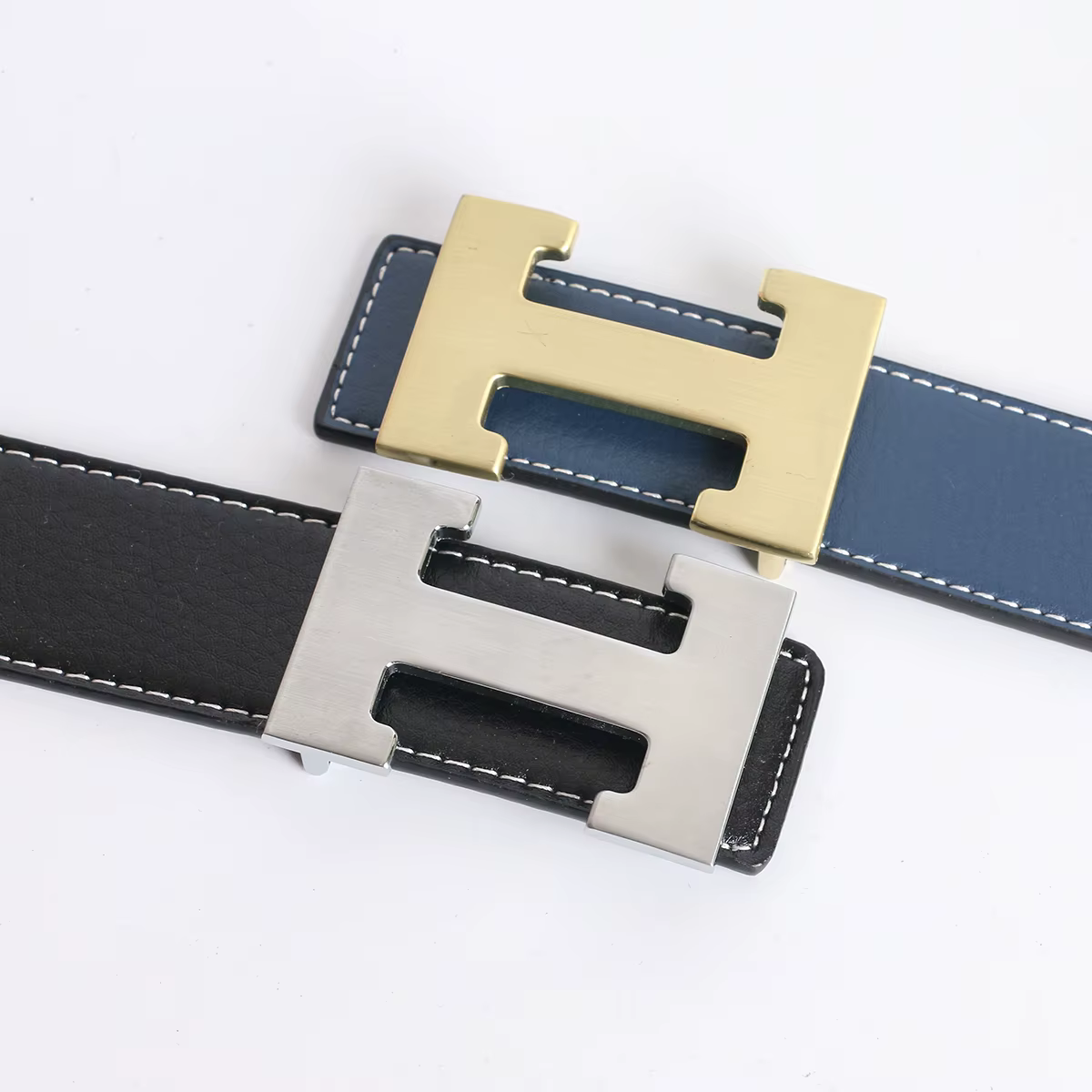 Vintage luxe marque de créateur taille H ceinture hommes haute qualité femmes véritable robe en cuir
