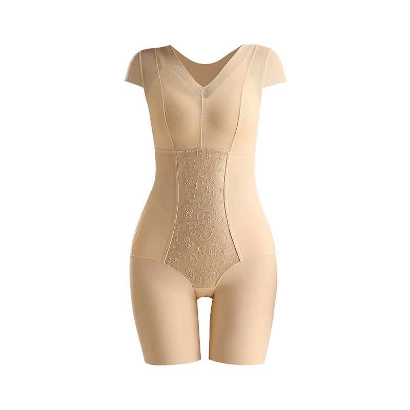 Luxueux brodé une pièce Shapewear femmes post-partum taille soutien hanche levage Abdomen minceur sa