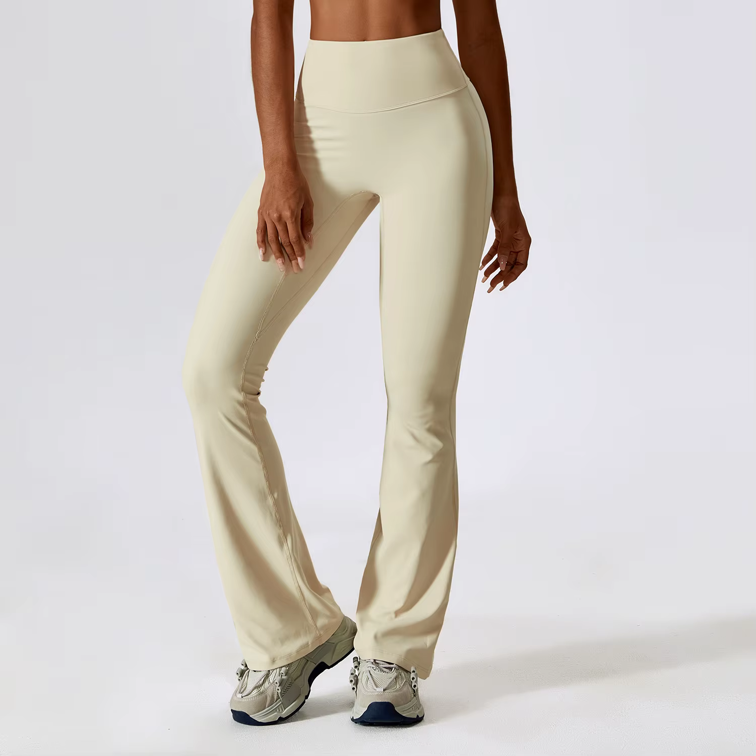 Leggings évasés d'entraînement pantalons de Yoga femmes taille haute pantalons à jambes larges femme