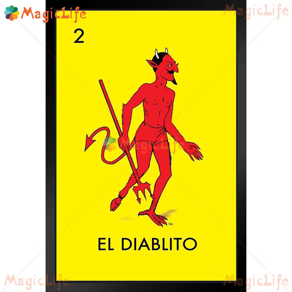 Affiches de cartes de jeu de loterie mexicaine de dessin animé EL BAILADOR, images murales pour salo