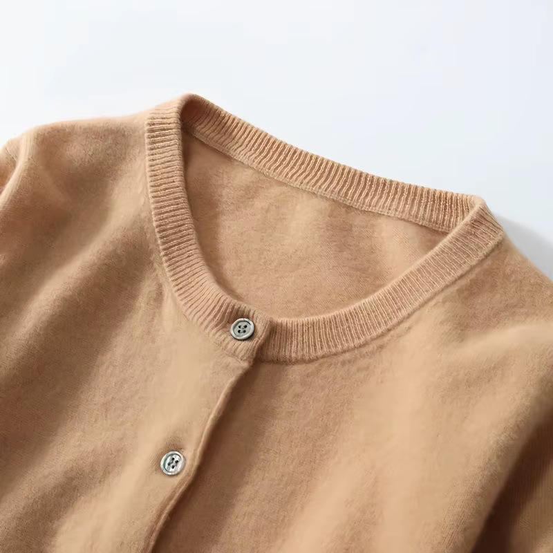 Cardigan amincissant à col rond pour femmes, pull ample, tricoté, haut polyvalent de couleur unie, p