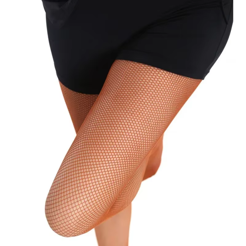 Collants résille grande taille femmes professionnel renforcé entrejambe et orteil danse latine colla