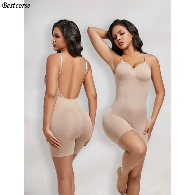 Body sculptant sans couture pour robe dos nu, grande taille, amincissant le ventre et la taille, pou