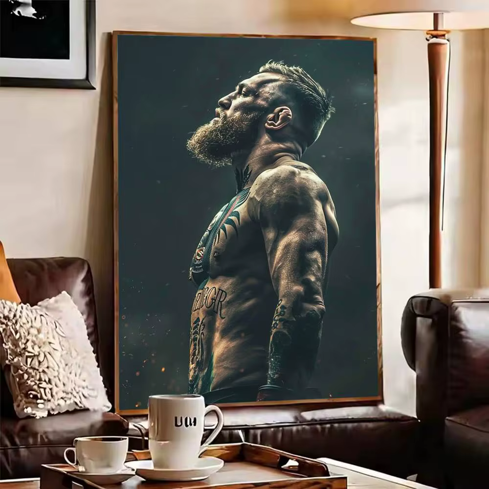 Conor McGregor – affiche autocollante inspirante de lutteur de MMA, impression d'art mural imperméab