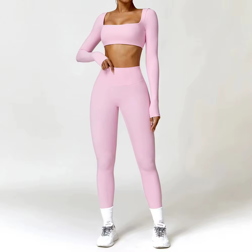Costume de Yoga 2 pièces pour femmes, ensemble de sport à séchage rapide, survêtement pour course à 