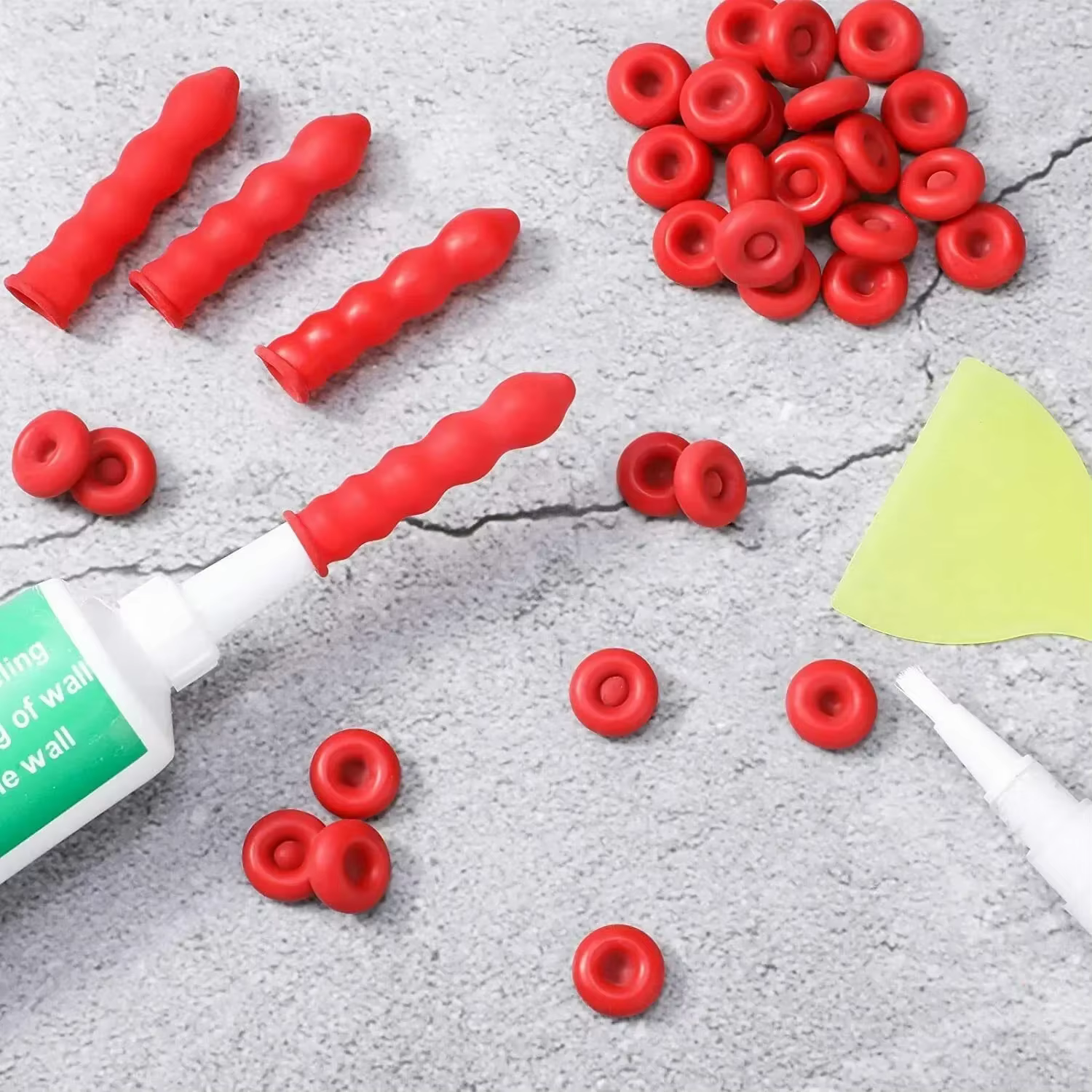 Capuchon de protection rouge pour buse de pistolet à mastic, capuchon de conservation pour colle à v