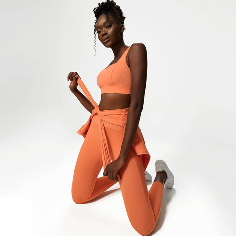 Ensemble de Yoga 3 pièces pour femmes, vêtements d'athlétisme d'entraînement, chemise à manches long