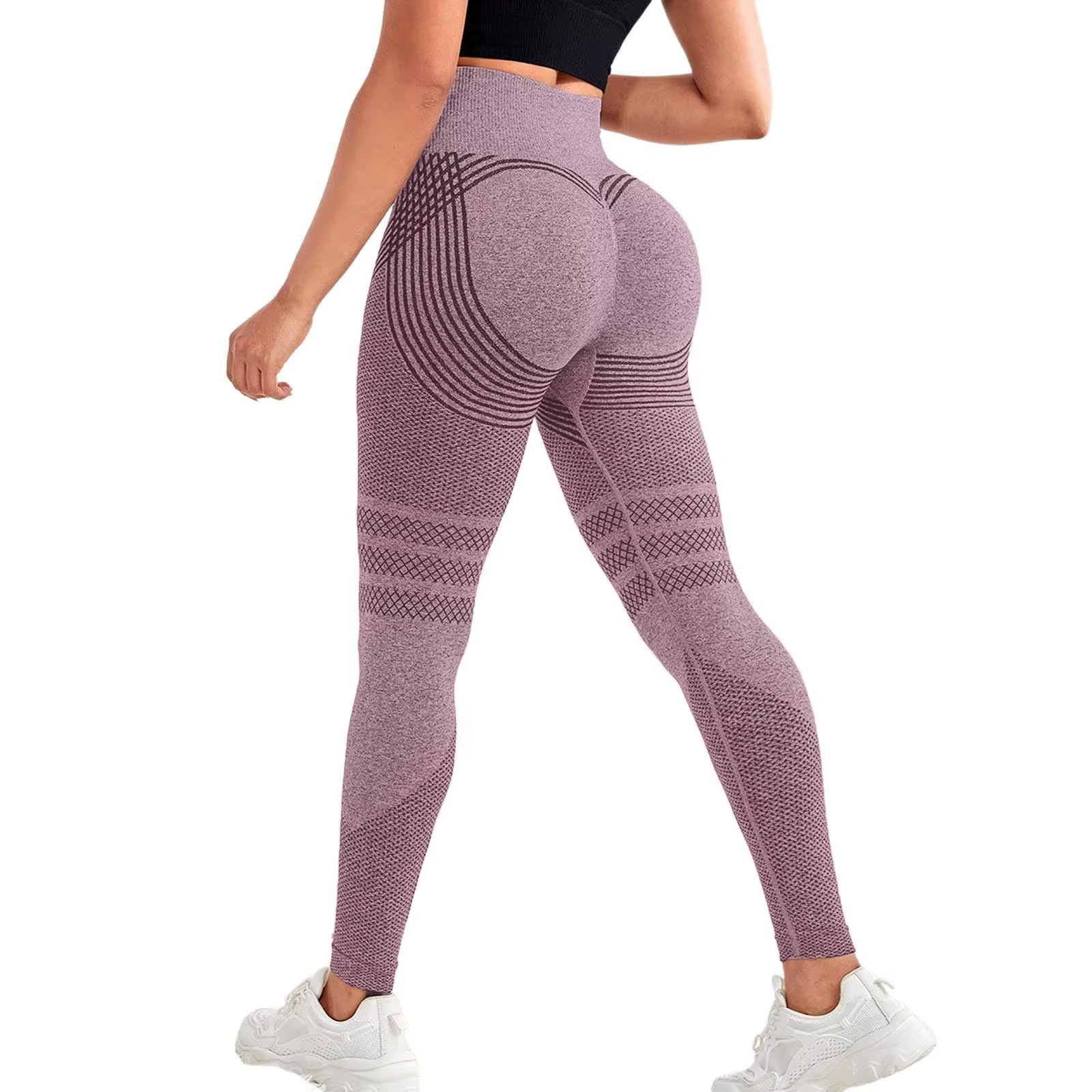 Leggings de compression extensibles amincissants anti-cellulite pour femme, taille haute, sans coutu