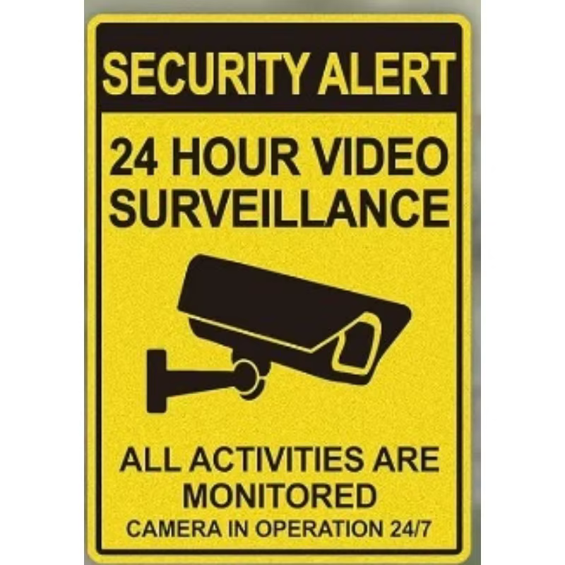 Autocollants de voiture signes de sécurité panneau de vidéosurveillance autocollants en vinyle, pann