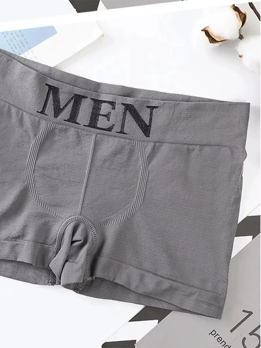 Boxers pour hommes, 5 pièces, couleur unie, respirants, haute élasticité, confortables