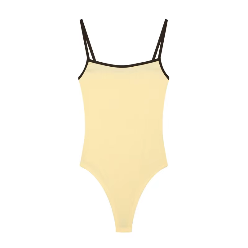 Body pour femme 2026 Nouvelle collection été – Body élégant et chic à bretelles spaghetti avec empiè