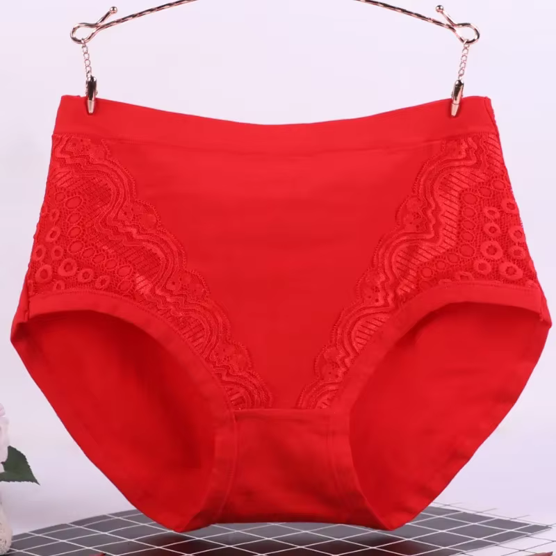 Culotte grande taille pour femmes d'âge moyen, slip taille haute en coton gras, sous-vêtements pour 