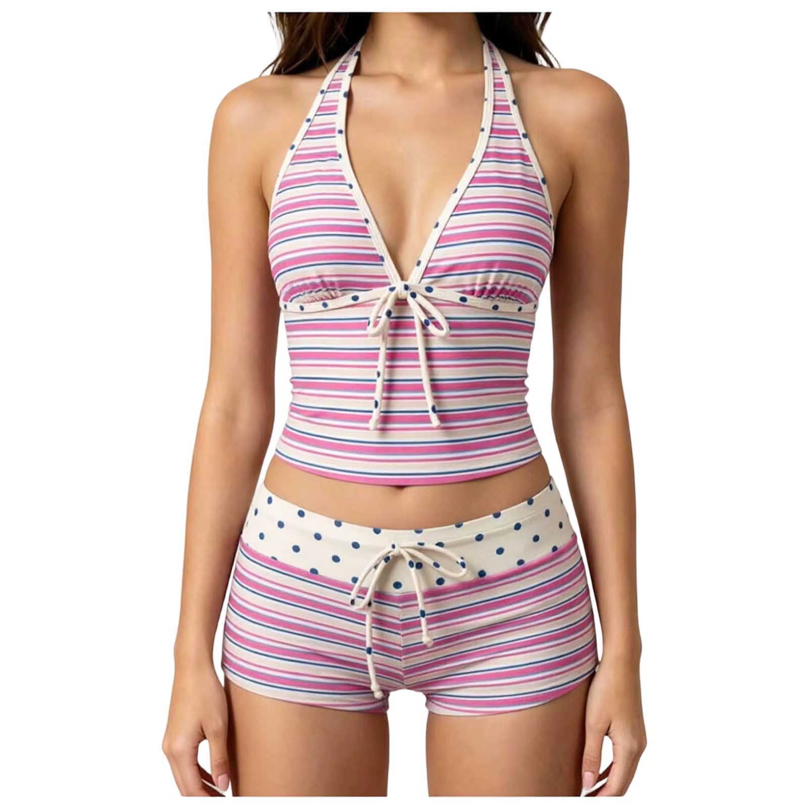 Tankini pour femmes, ensemble de bikini 2 pièces, haut de tankini avec short, maillot de bain mignon