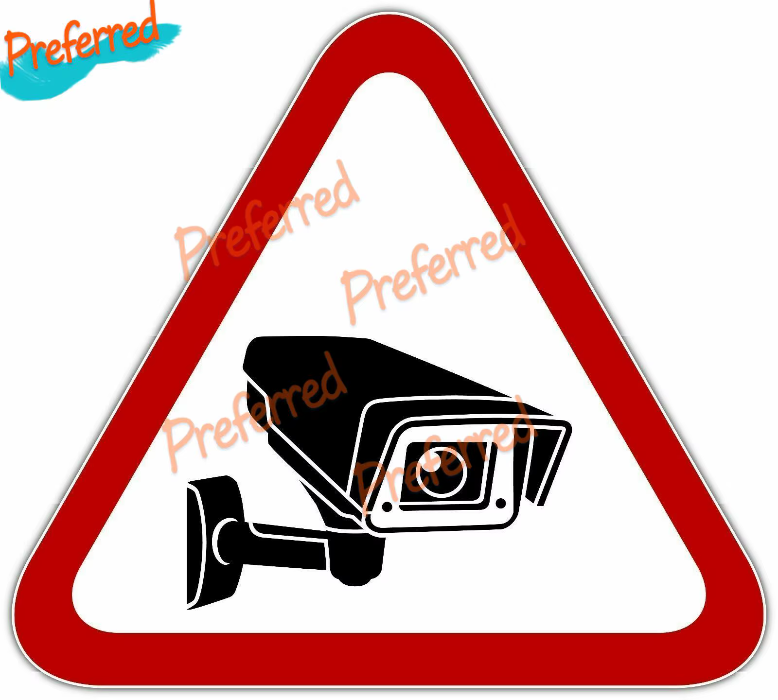 Autocollant en vinyle pour panneau de sécurité de vidéosurveillance, magasin, magasin